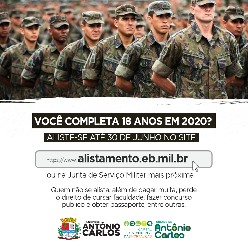 Notícia - Alistamento militar obrigatório segue apenas pela